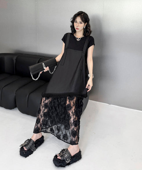 Splicing Lace Dress